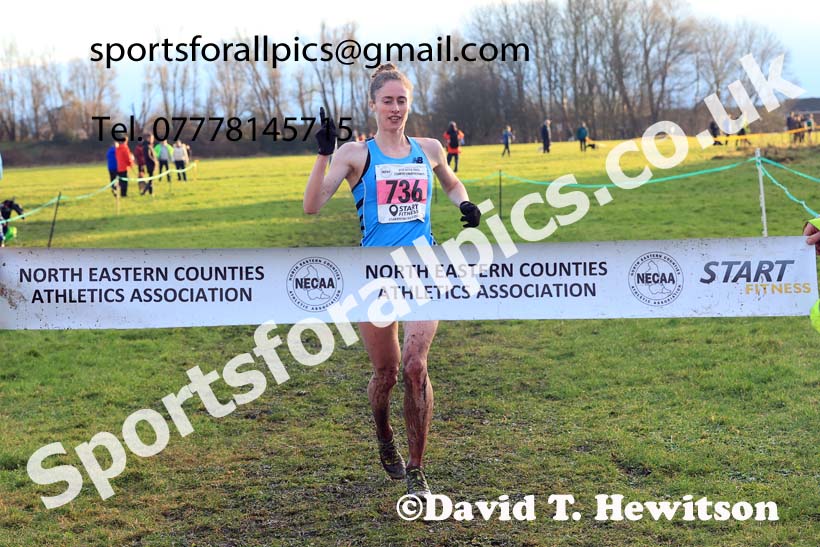 Senior womens 2023 North Eastern Cross Country Champs., Temple Park, South Shields. Photo: David T. Hewitson/Sports for All Pics